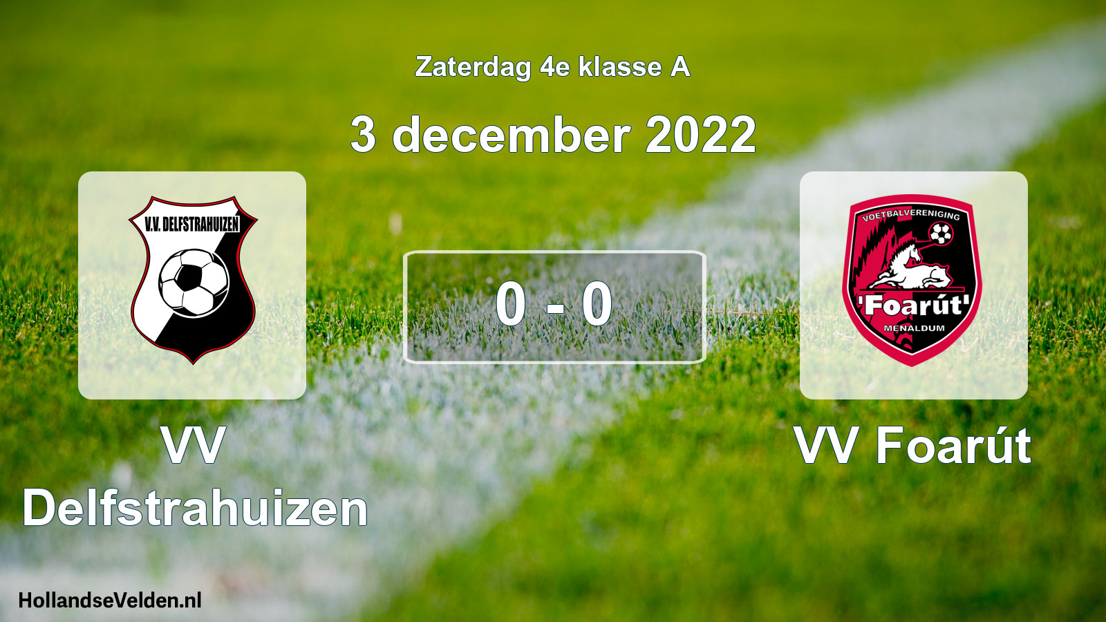 Total number of matches played: VV Delfstrahuizen - VV Foarút 0 - 0 (3 December 2022)