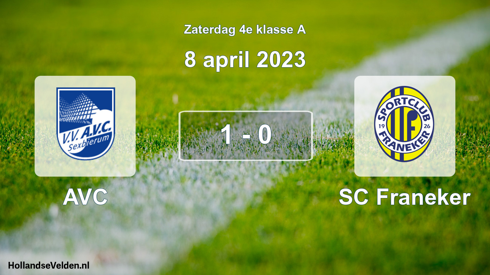 Total number of matches played: AVC - SC Franeker 1 - 0 (8 April 2023)