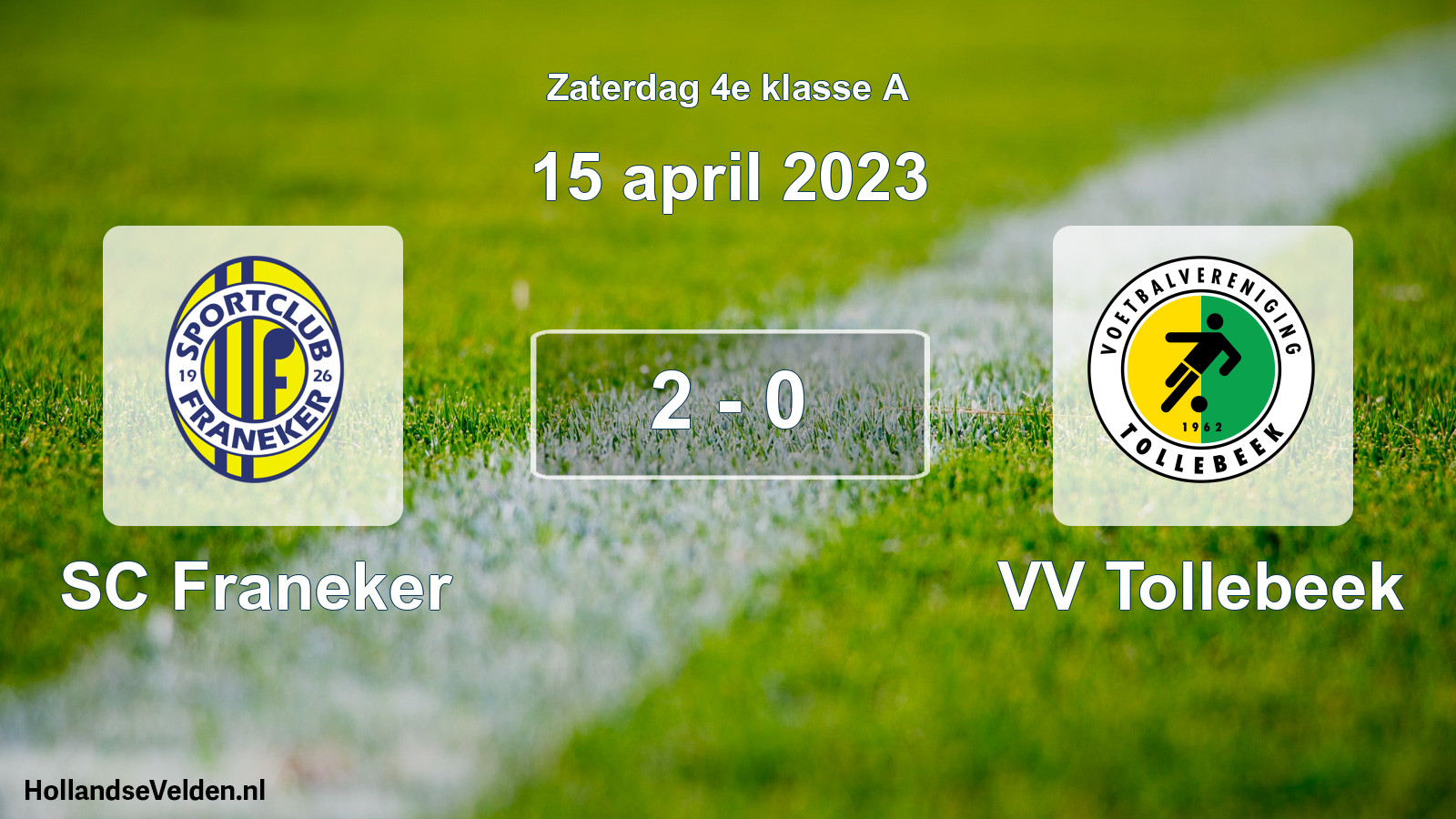 Total number of matches played: SC Franeker - VV Tollebeek 2 - 0 (15 April 2023)