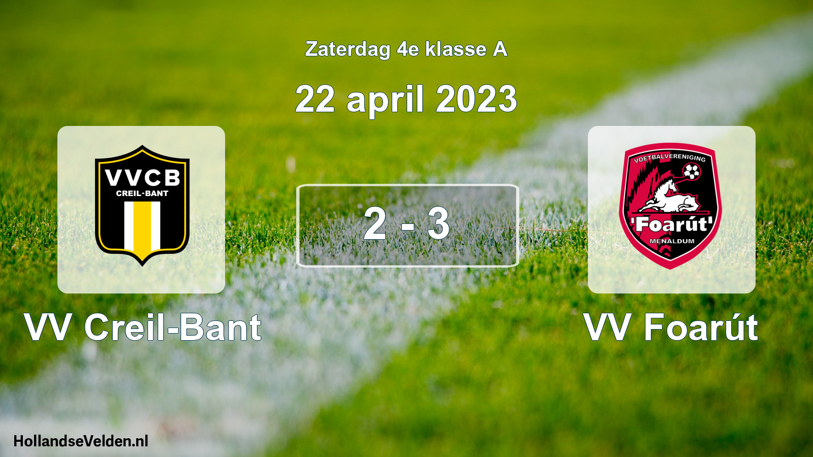 Total number of matches played: VV Creil-Bant - VV Foarút 2 - 3 (22 April 2023)