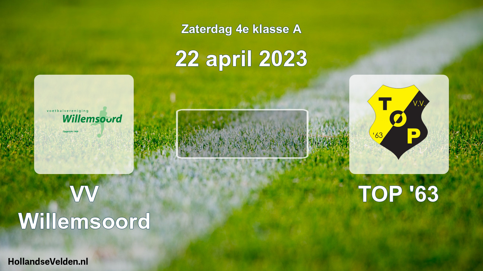 Scheduled Match: VV Willemsoord - TOP '63 (22 April 2023)