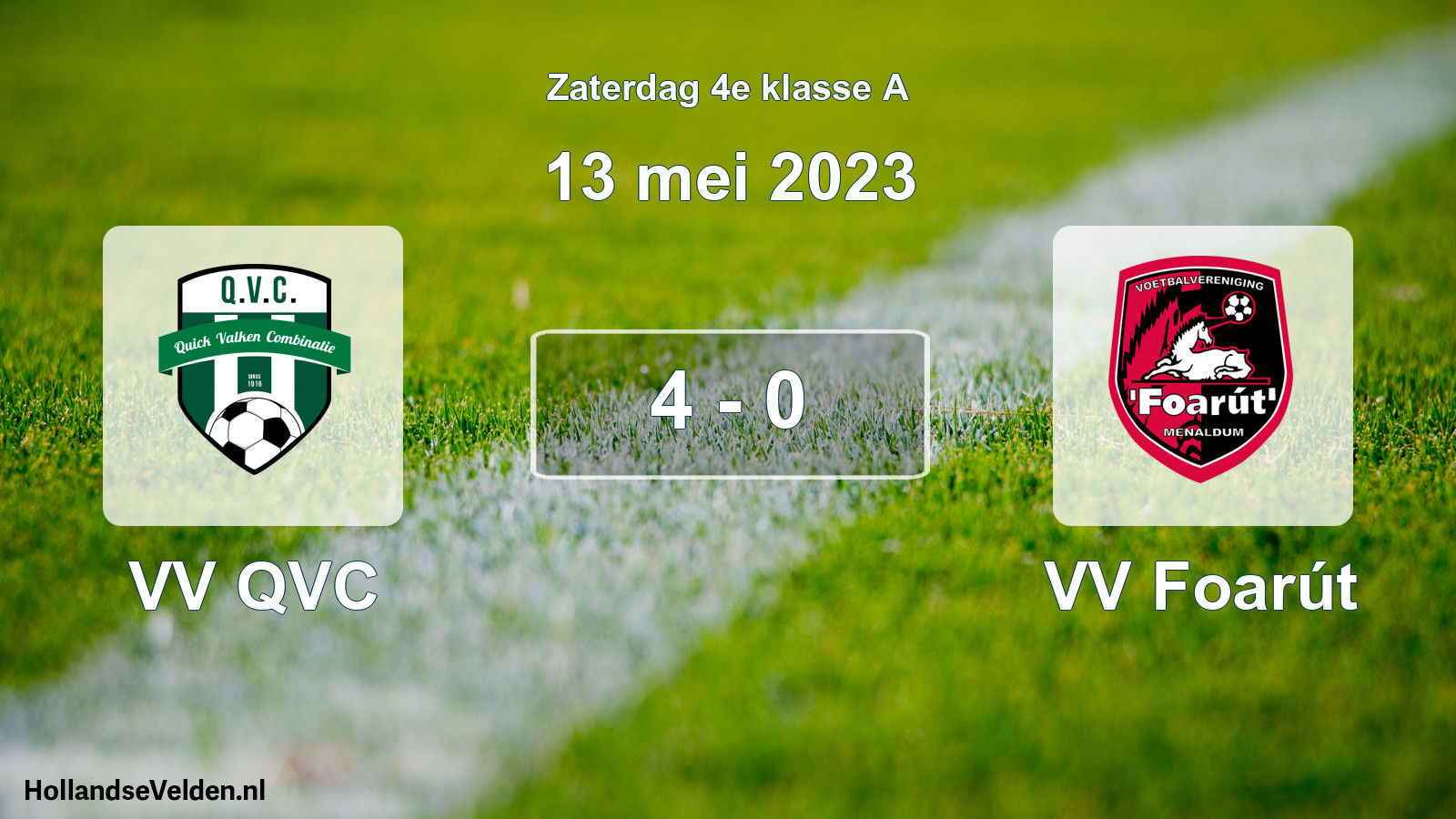 Total number of matches played: VV QVC - VV Foarút 4 - 0 (13 May 2023)