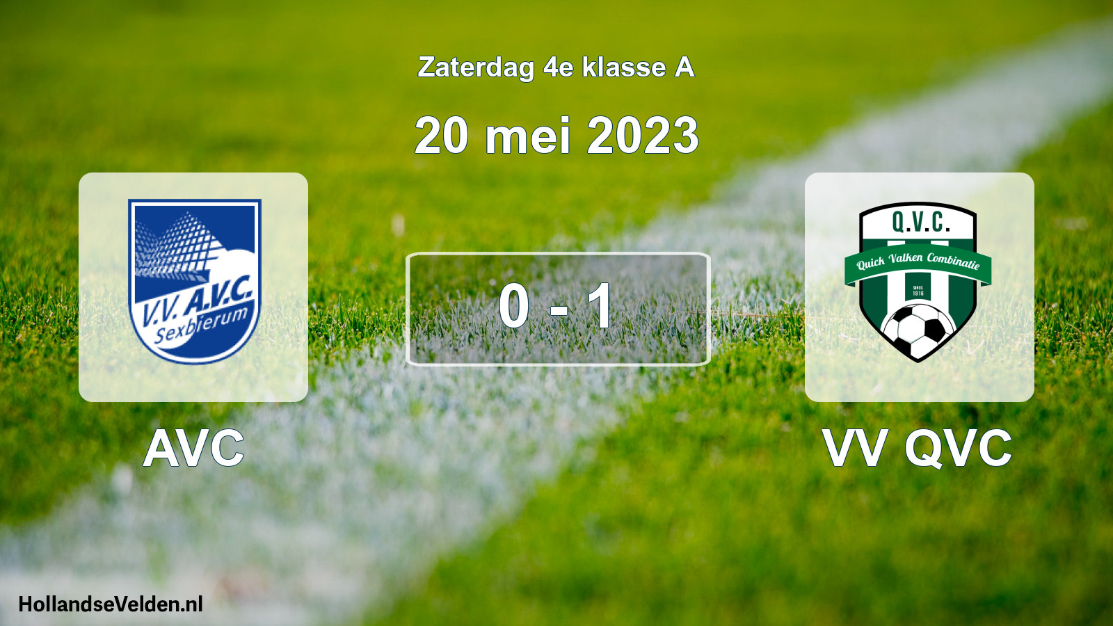 Total number of matches played: AVC - VV QVC 0 - 1 (20 May 2023)