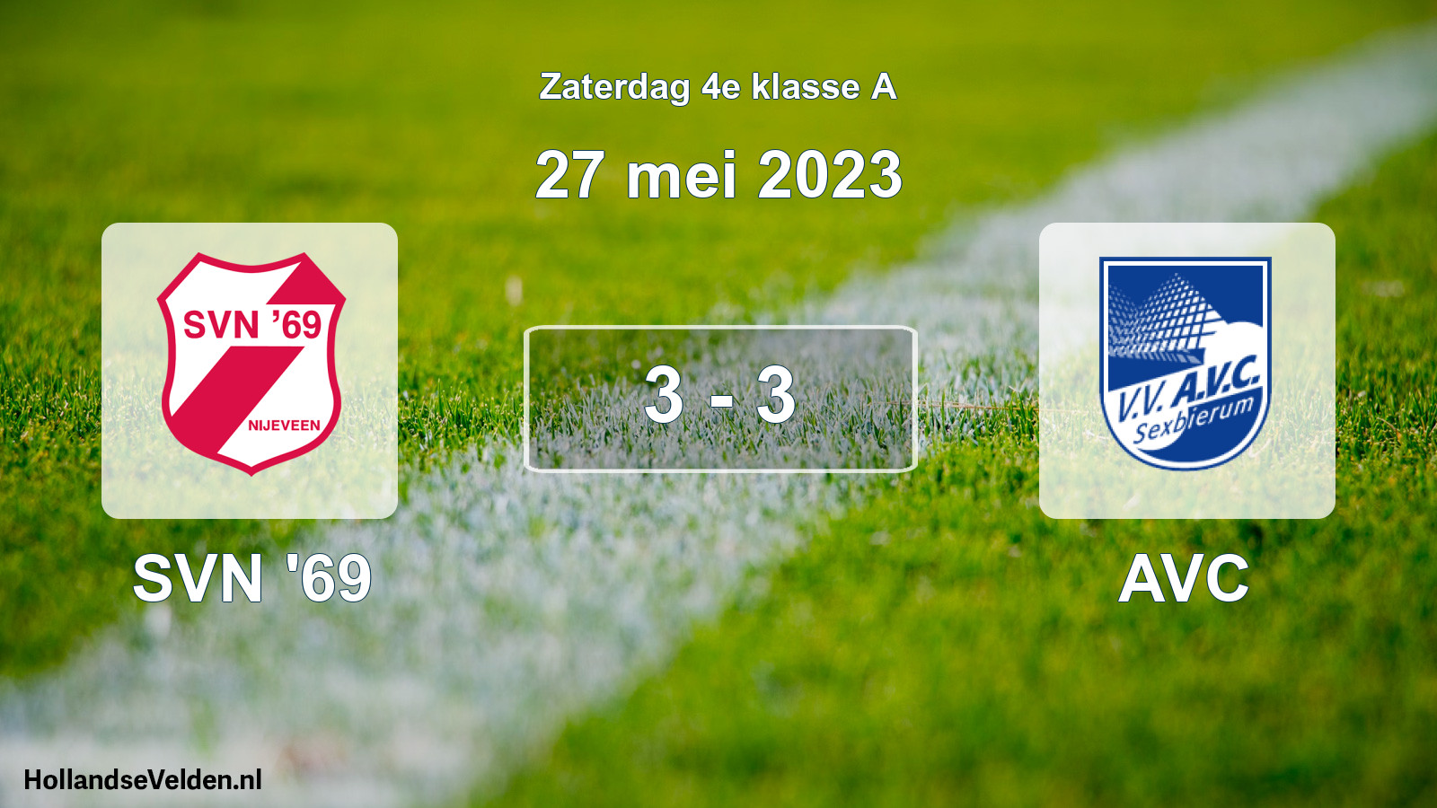 Total number of matches played: SVN '69 - AVC 3 - 3 (27 May 2023)
