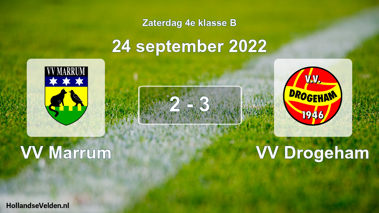 Total number of matches played: VV Marrum - VV Drogeham 2 - 3 (24 September 2022)