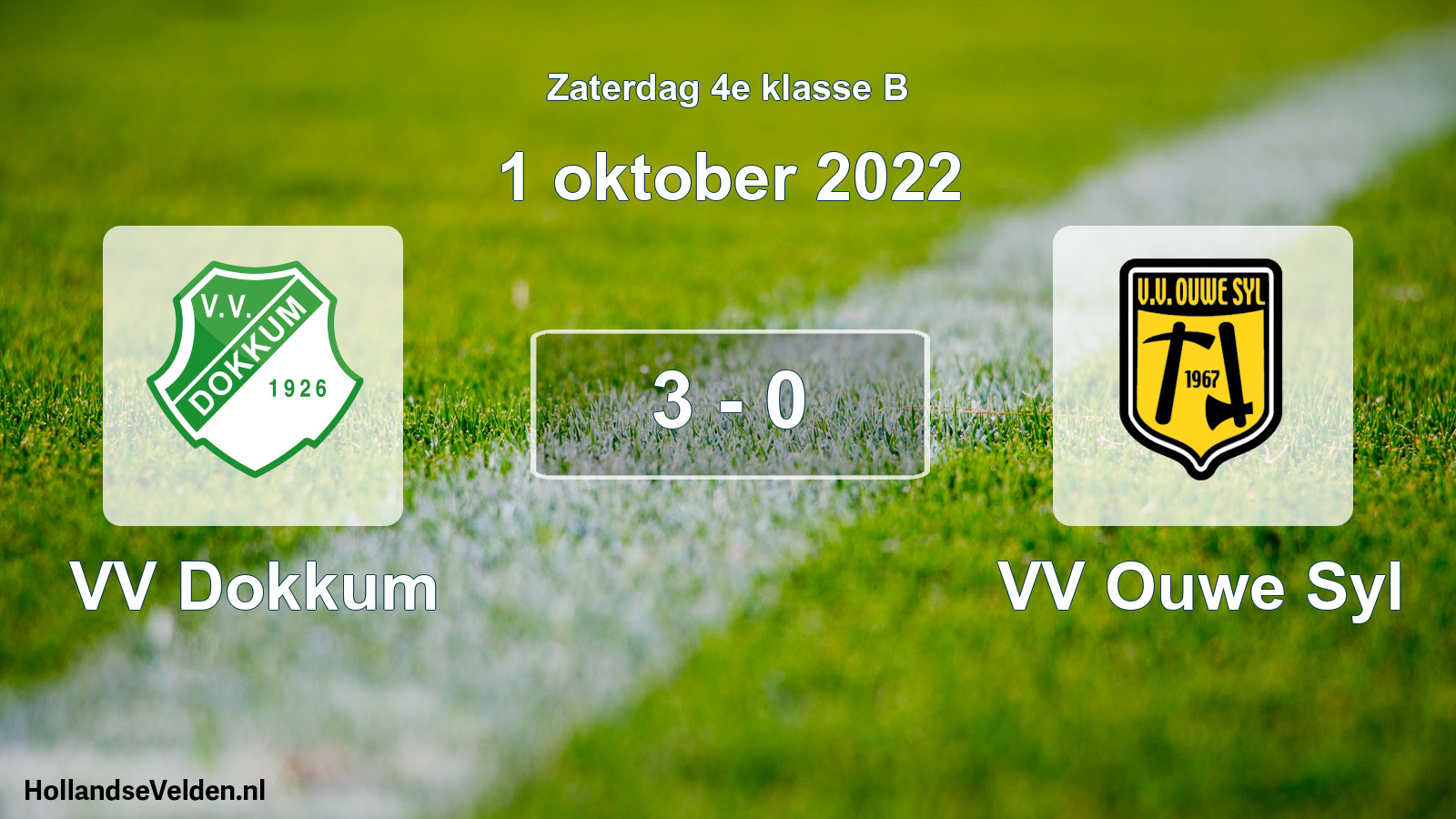 Total number of matches played: VV Dokkum - VV Ouwe Syl 3 - 0 (1 October 2022)