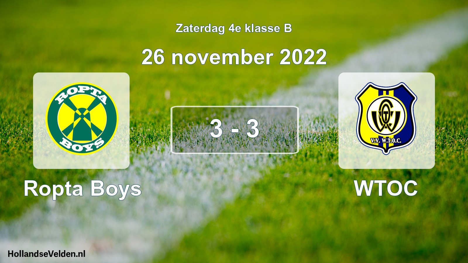 Total number of matches played: Ropta Boys - WTOC 3 - 3 (26 November 2022)