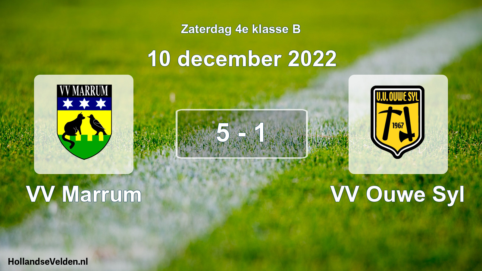 Total number of matches played: VV Marrum - VV Ouwe Syl 5 - 1 (10 December 2022)