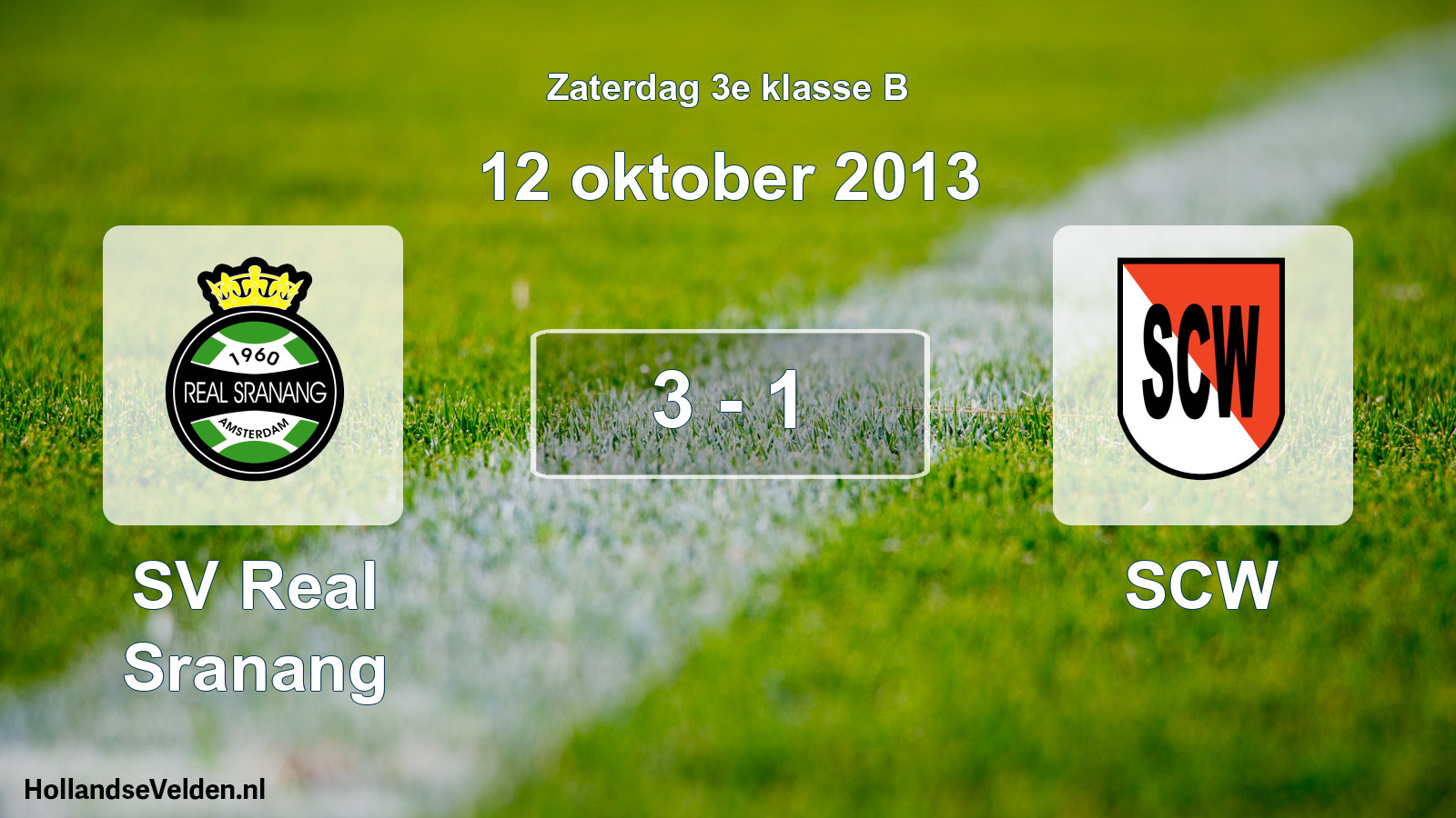 Total number of matches played: SV Real Sranang - SCW 3 - 1 (12 October 2013)