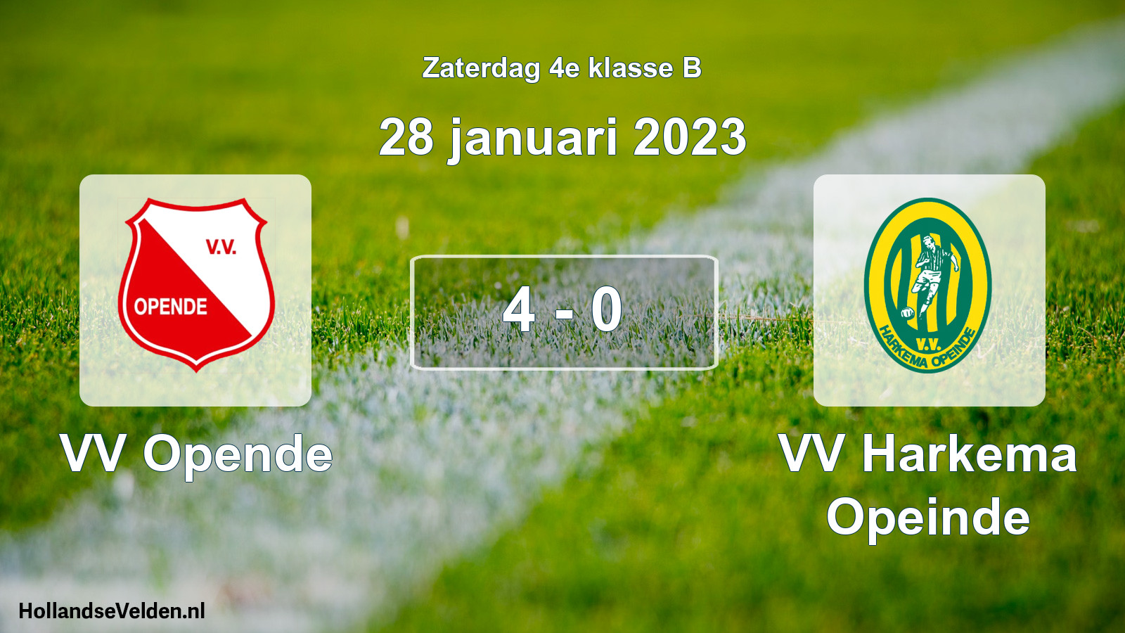 Total number of matches played: VV Opende - VV Harkema Opeinde 4 - 0 (28 January 2023)