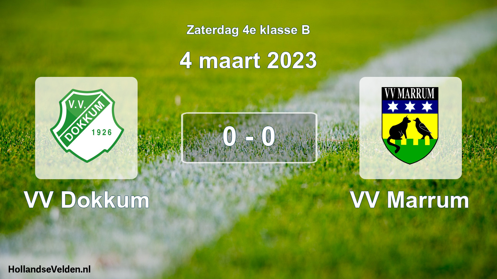 Total number of matches played: VV Dokkum - VV Marrum 0 - 0 (4 March 2023)