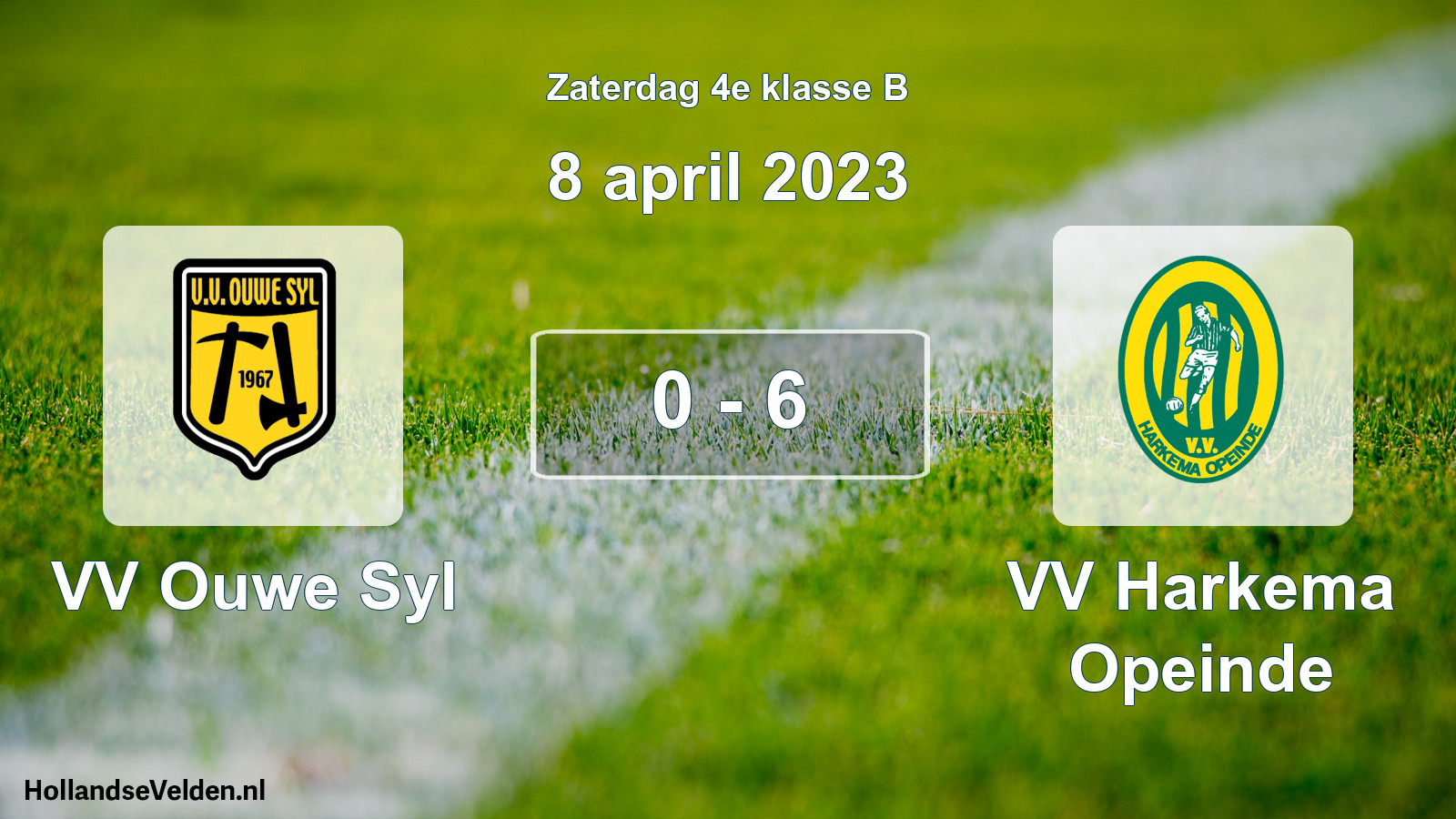 Total number of matches played: VV Ouwe Syl - VV Harkema Opeinde 0 - 6 (8 April 2023)