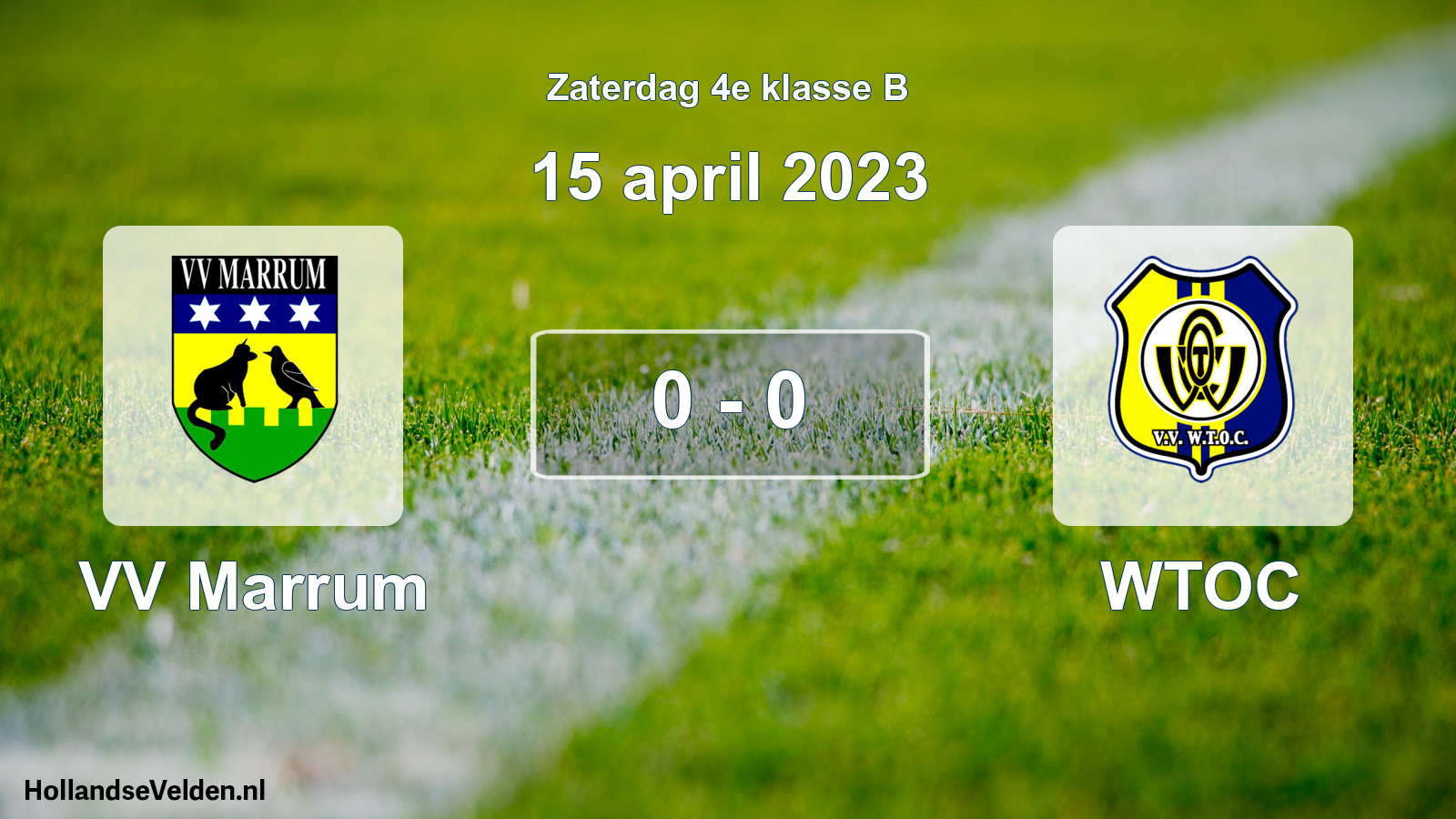 Total number of matches played: VV Marrum - WTOC 0 - 0 (15 April 2023)