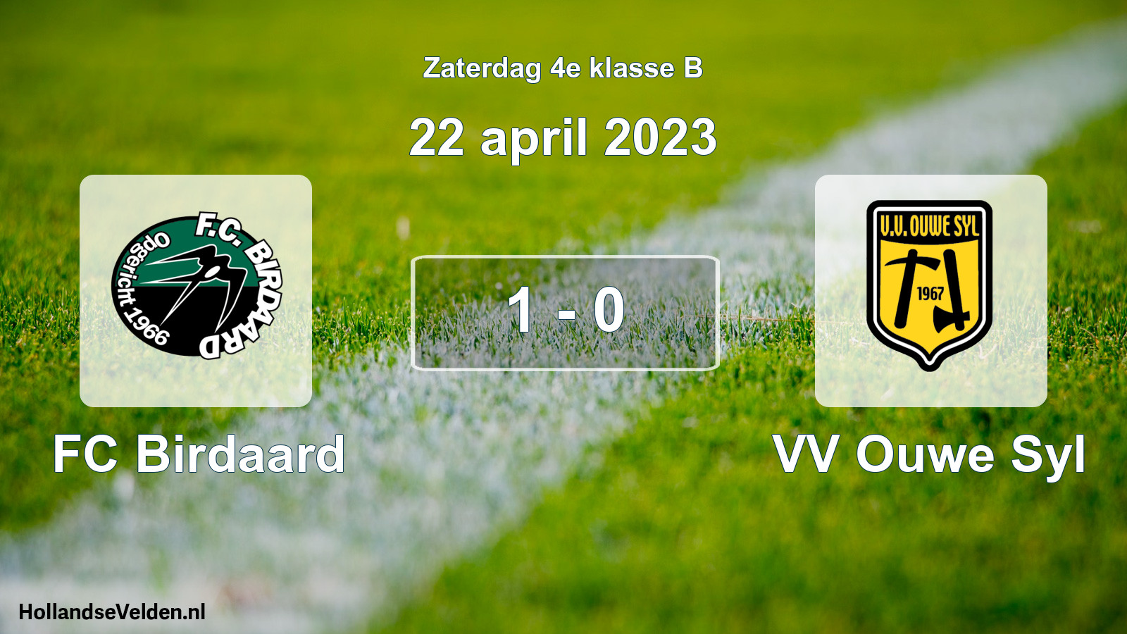 Total number of matches played: FC Birdaard - VV Ouwe Syl 1 - 0 (22 April 2023)