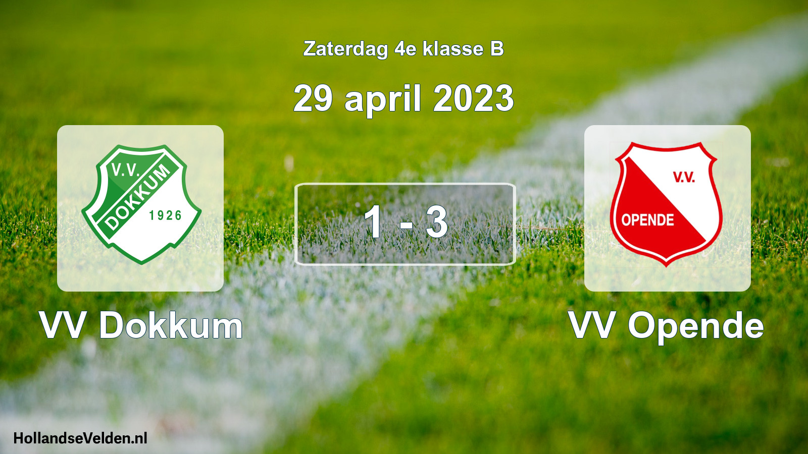Total number of matches played: VV Dokkum - VV Opende 1 - 3 (29 April 2023)