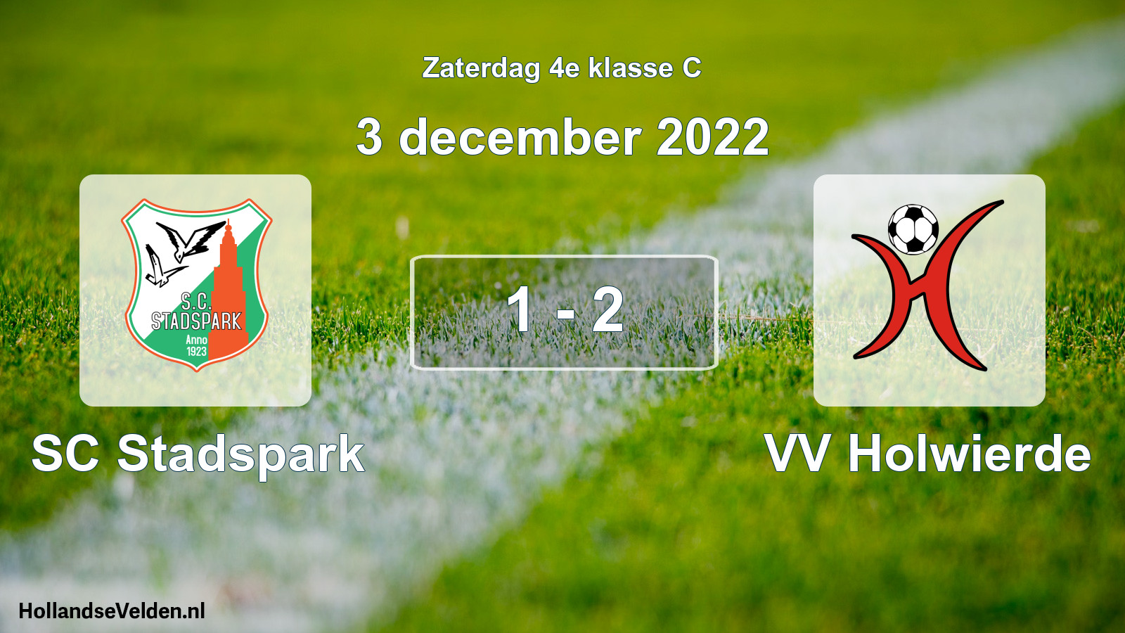 Total number of matches played: SC Stadspark - VV Holwierde 1 - 2 (3 December 2022)