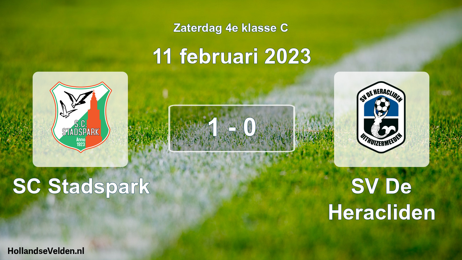 Total number of matches played: SC Stadspark - SV De Heracliden 1 - 0 (11 February 2023)