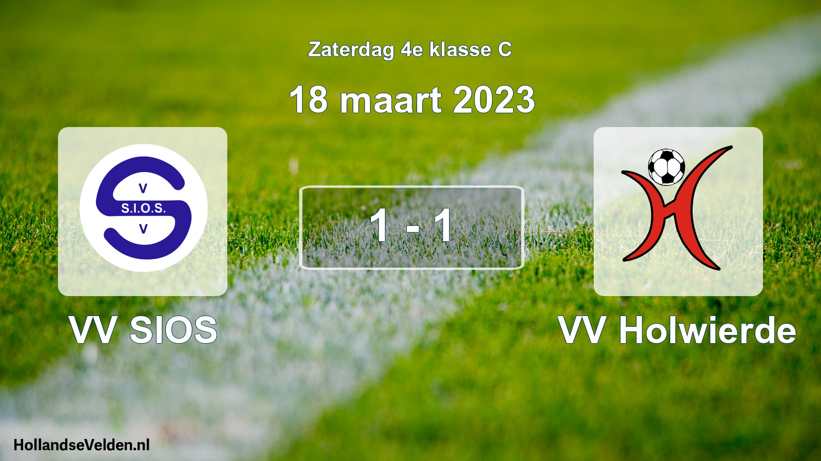 Total number of matches played: VV SIOS - VV Holwierde 1 - 1 (18 March 2023)