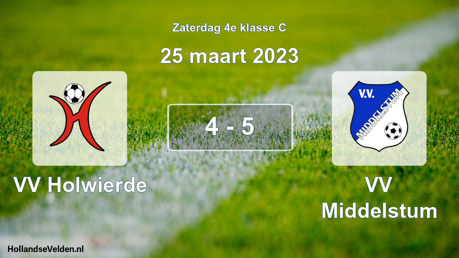 Total number of matches played: VV Holwierde - VV Middelstum 4 - 5 (25 March 2023)