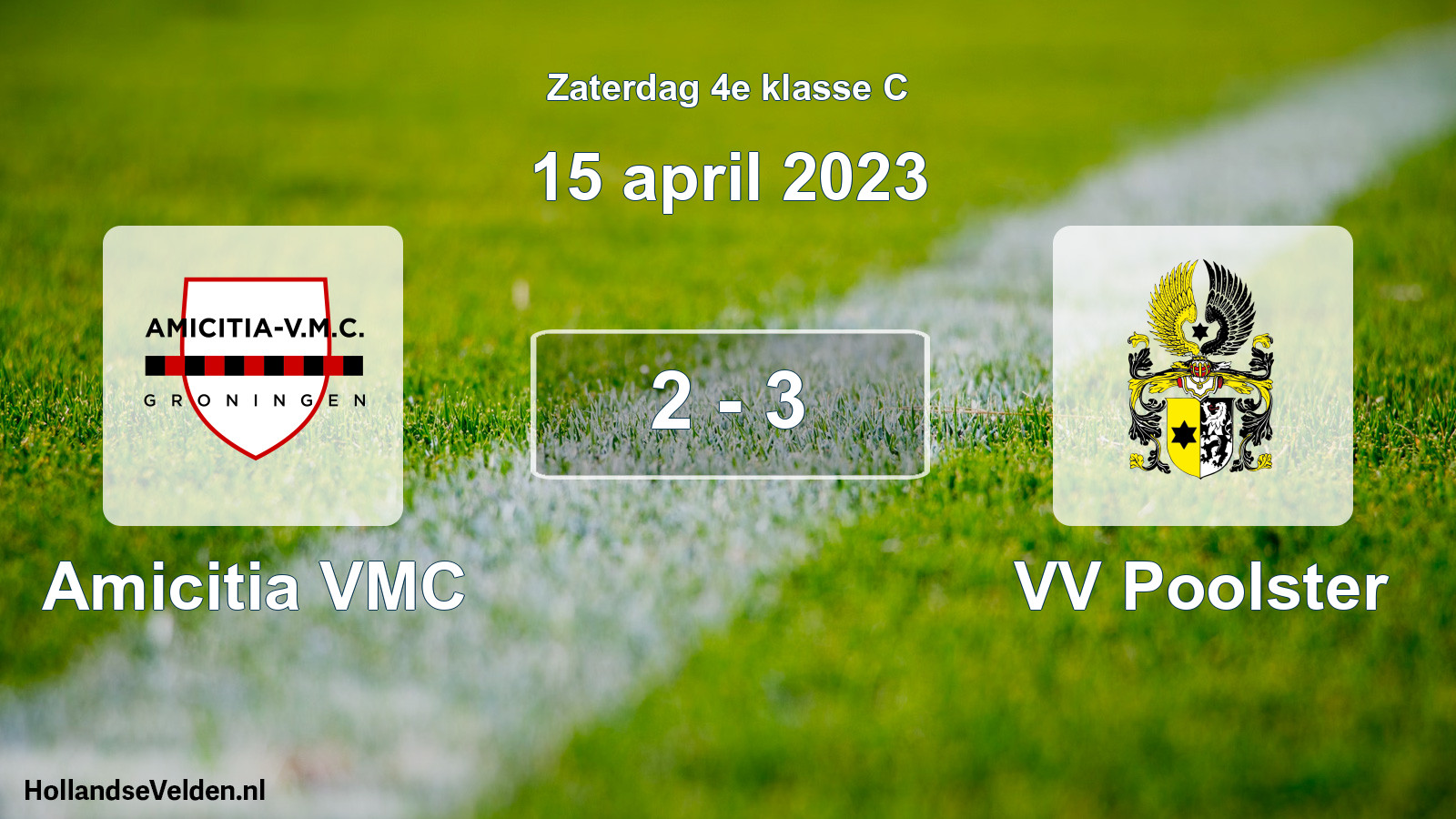 Total number of matches played: Amicitia VMC - VV Poolster 2 - 3 (15 April 2023)