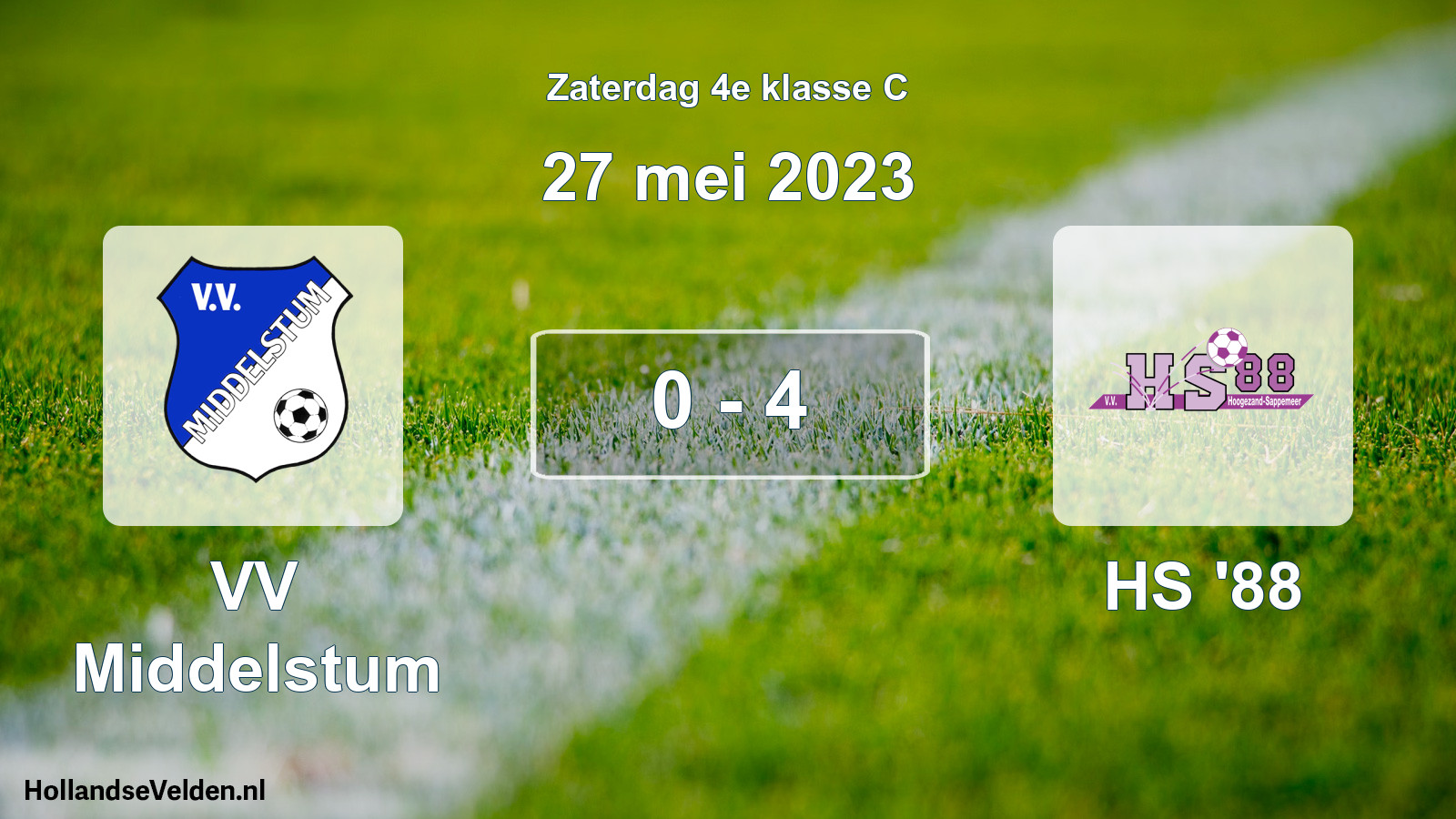 Total number of matches played: VV Middelstum - HS '88 0 - 4 (27 May 2023)