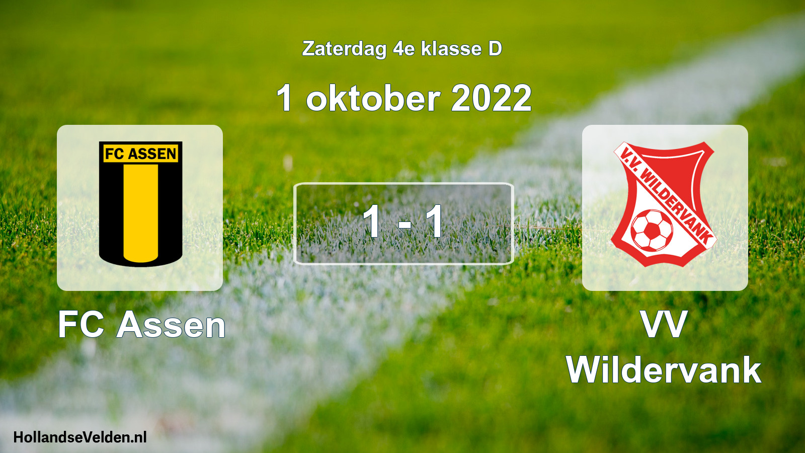 Total number of matches played: FC Assen - VV Wildervank 1 - 1 (1 October 2022)
