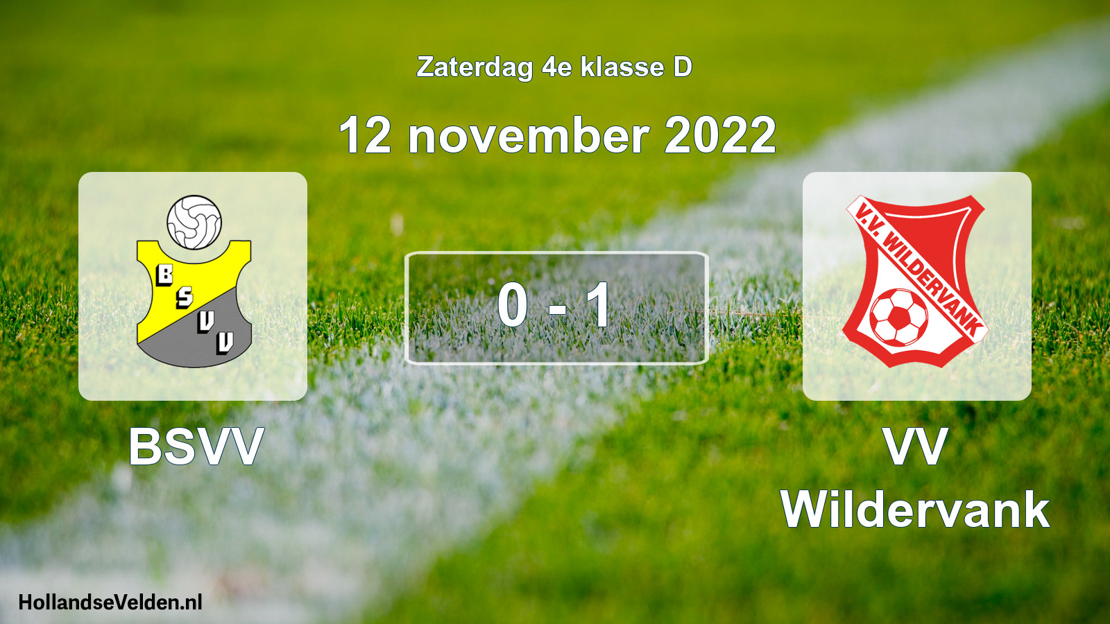 Total number of matches played: BSVV - VV Wildervank 0 - 1 (12 November 2022)