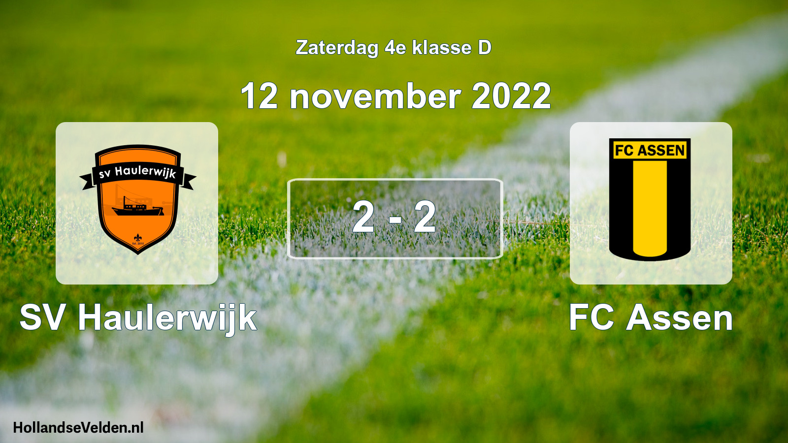 Total number of matches played: SV Haulerwijk - FC Assen 2 - 2 (12 November 2022)