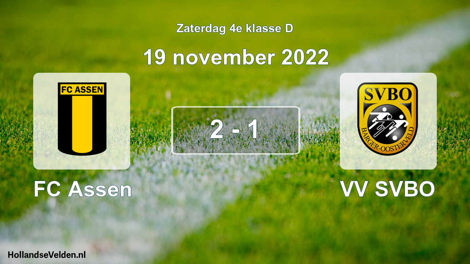 Total number of matches played: FC Assen - VV SVBO 2 - 1 (19 November 2022)