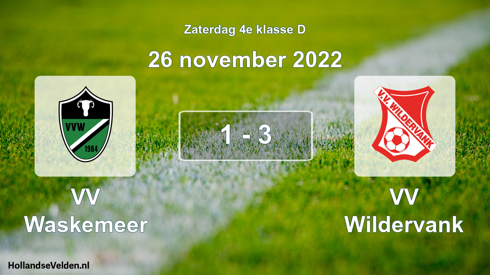 Total number of matches played: VV Waskemeer - VV Wildervank 1 - 3 (26 November 2022)