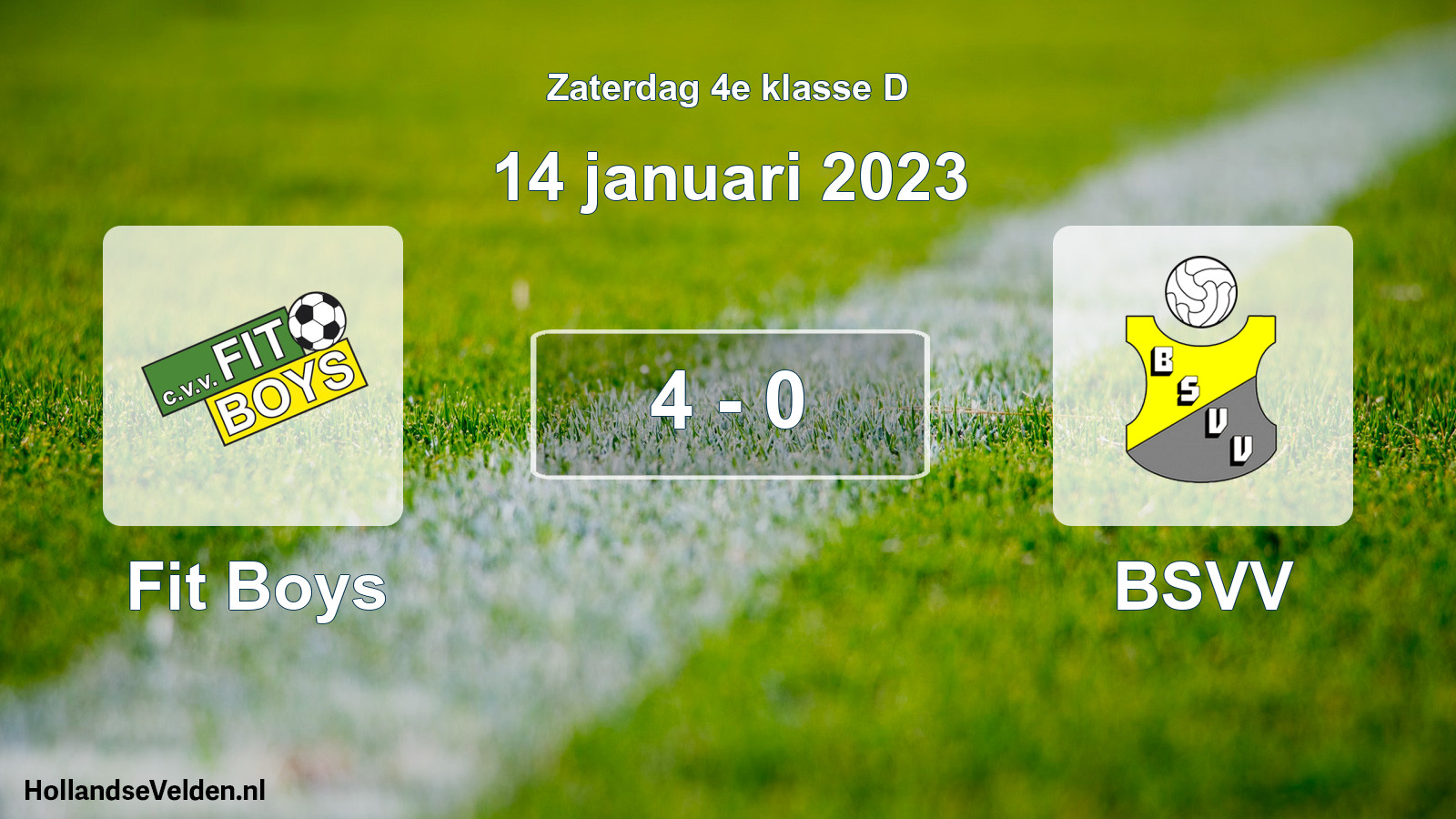 Total number of matches played: Fit Boys - BSVV 4 - 0 (14 January 2023)