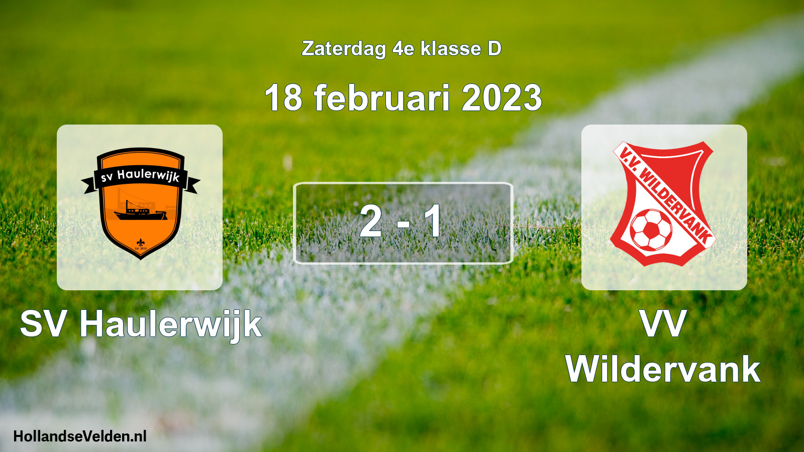 Total number of matches played: SV Haulerwijk - VV Wildervank 2 - 1 (18 February 2023)