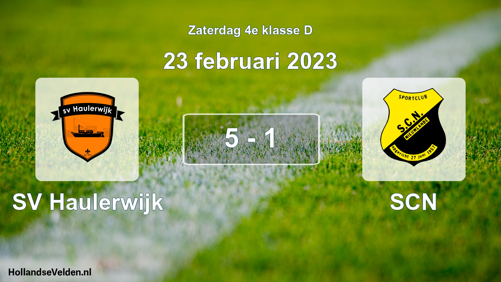 Total number of matches played: SV Haulerwijk - SCN 5 - 1 (23 February 2023)