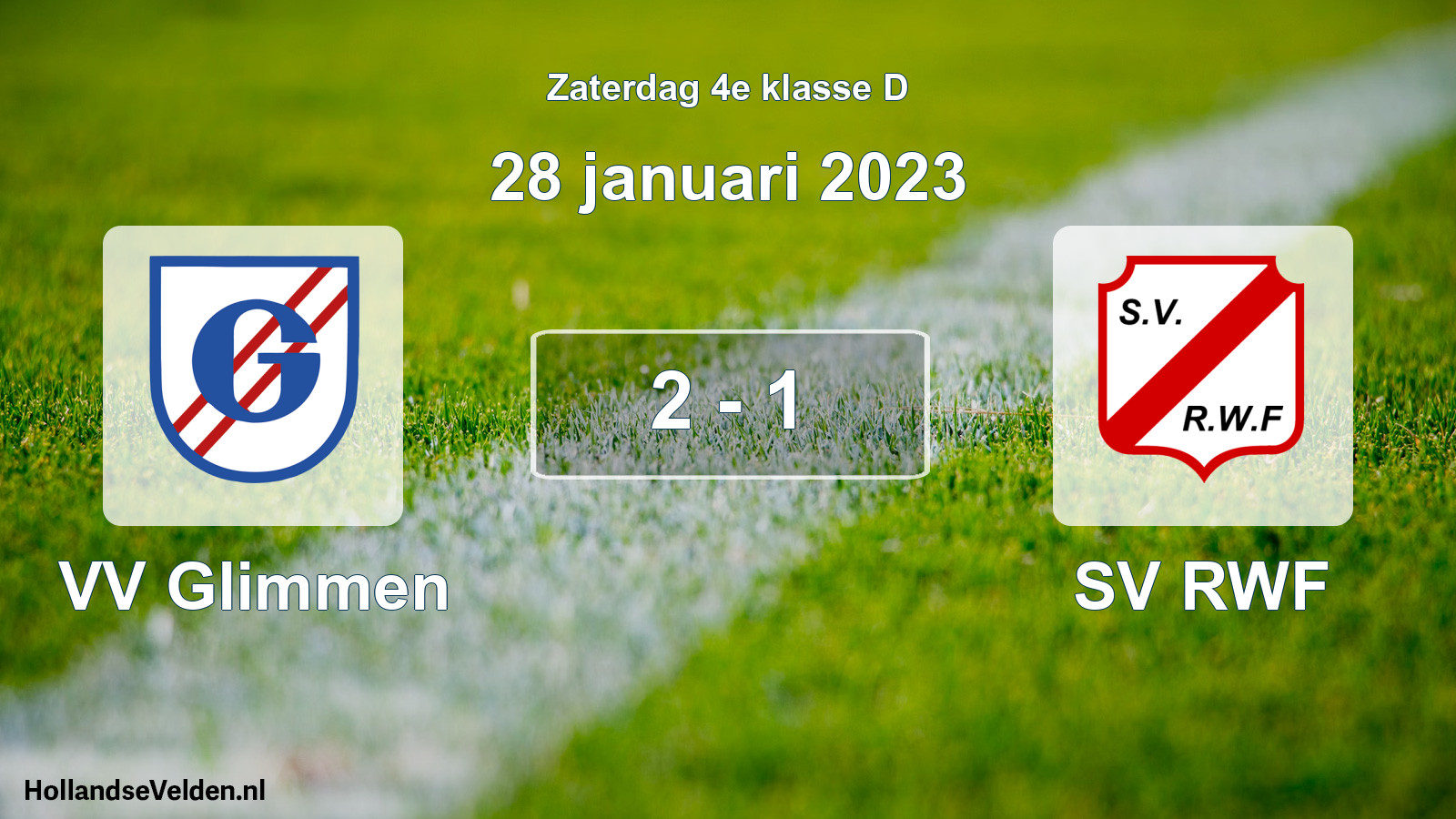 Total number of matches played: VV Glimmen - SV RWF 2 - 1 (28 January 2023)