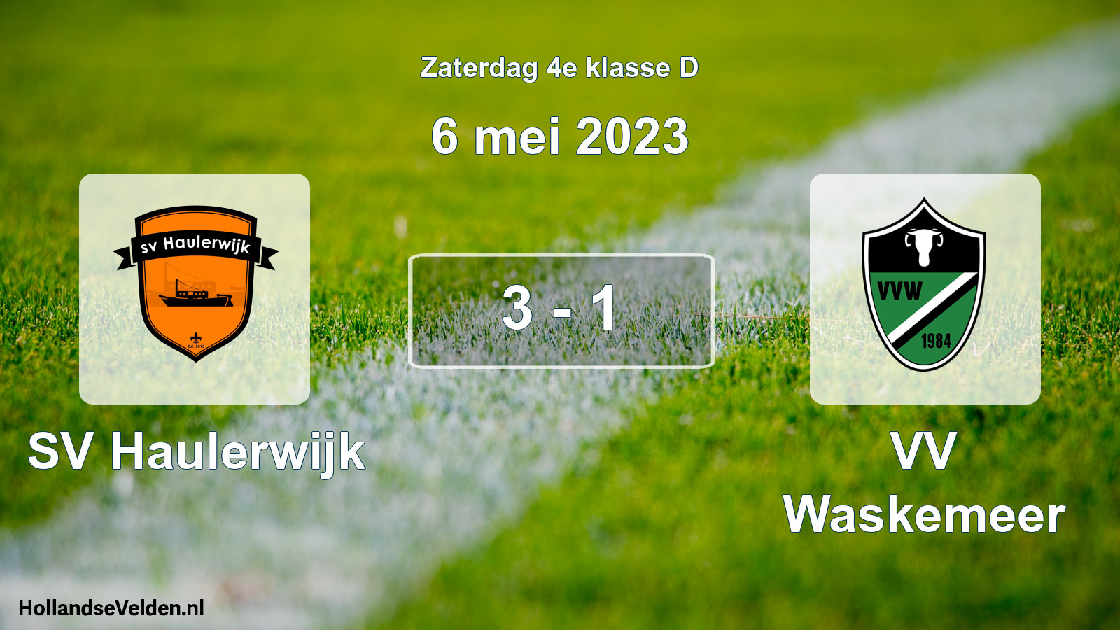 Total number of matches played: SV Haulerwijk - VV Waskemeer 3 - 1 (6 May 2023)