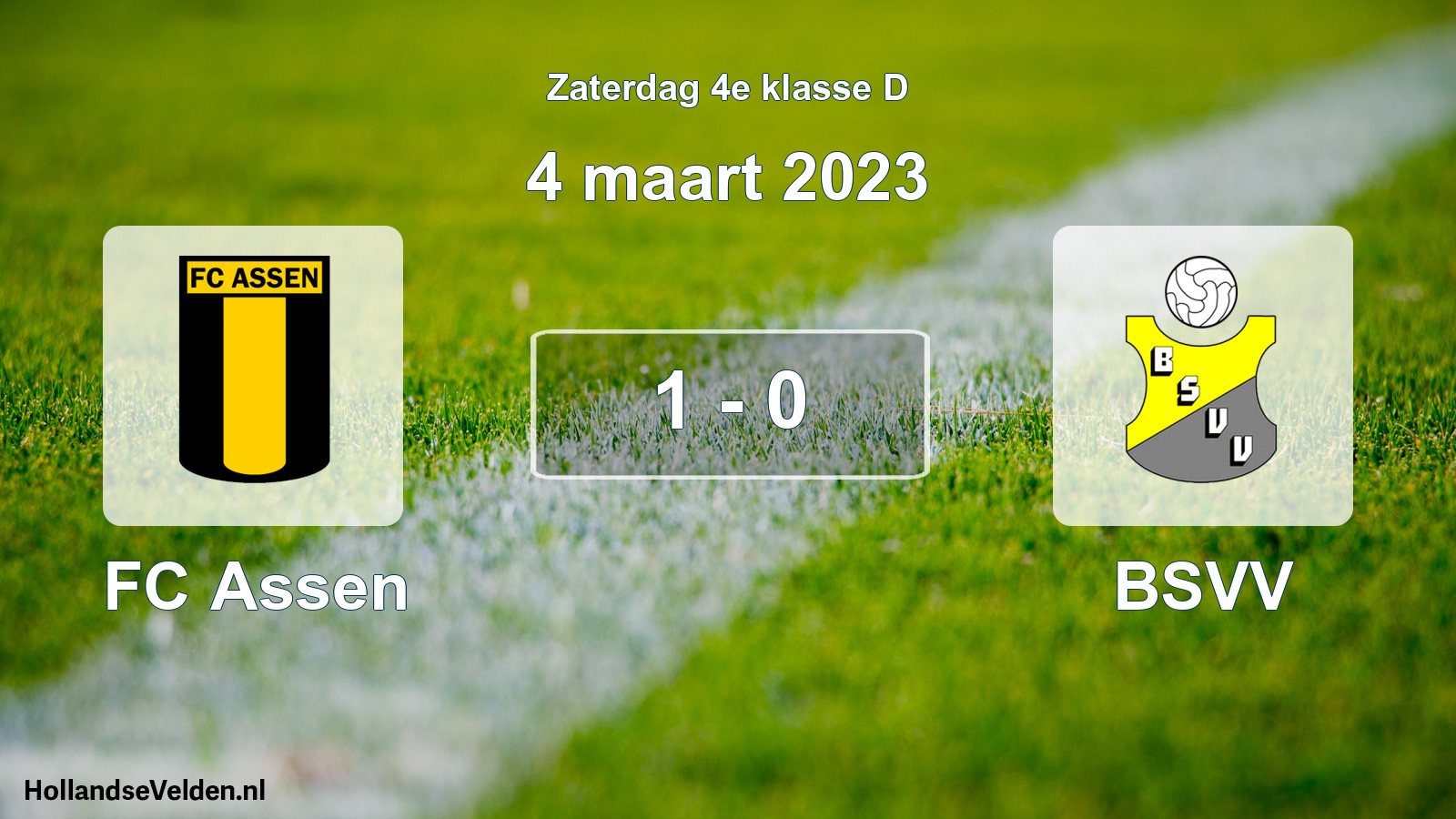 Total number of matches played: FC Assen - BSVV 1 - 0 (4 March 2023)