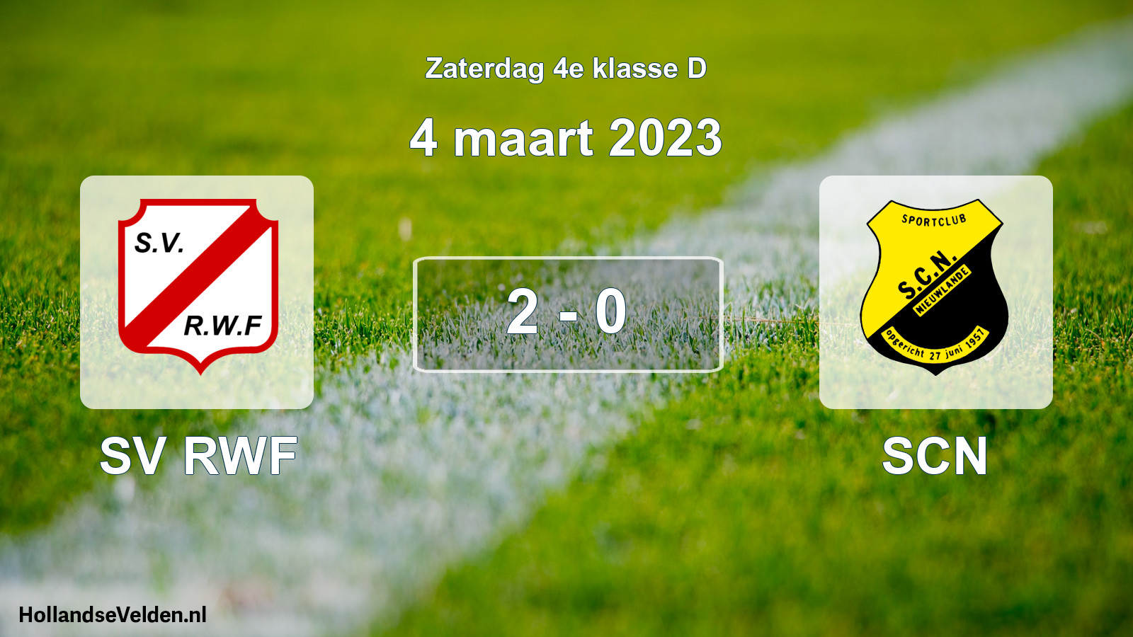 Total number of matches played: SV RWF - SCN 2 - 0 (4 March 2023)