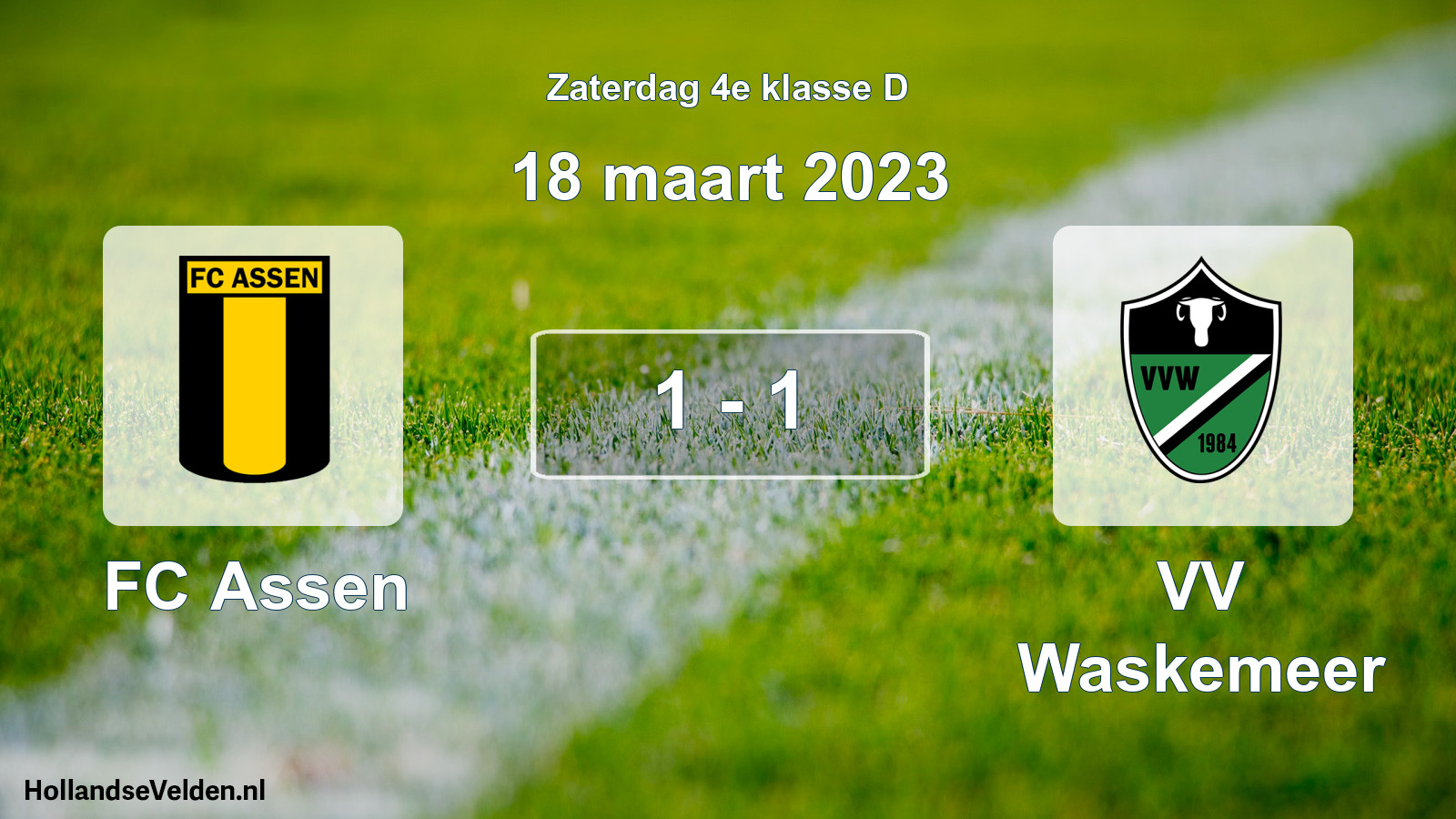 Total number of matches played: FC Assen - VV Waskemeer 1 - 1 (18 March 2023)