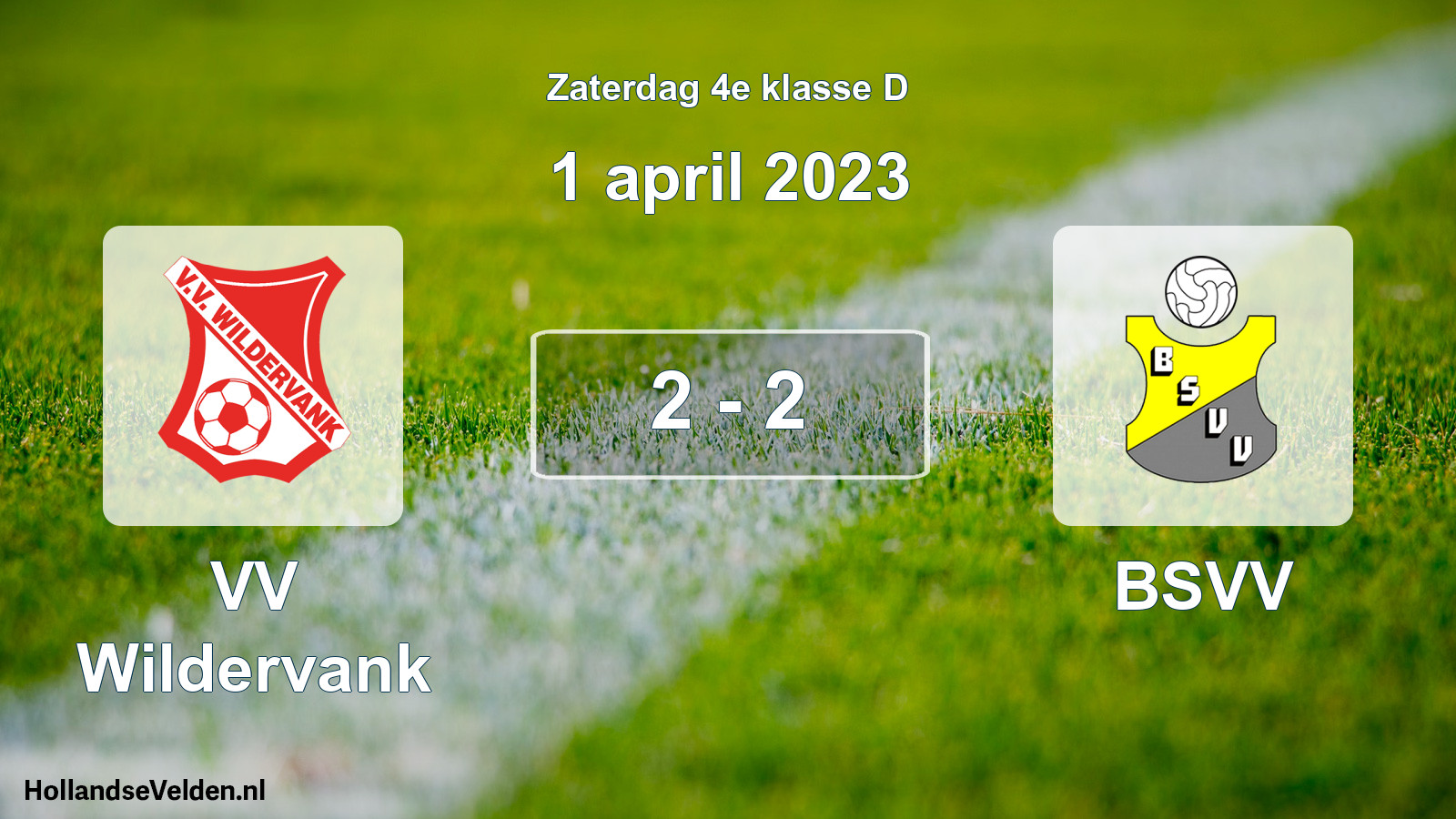 Total number of matches played: VV Wildervank - BSVV 2 - 2 (1 April 2023)