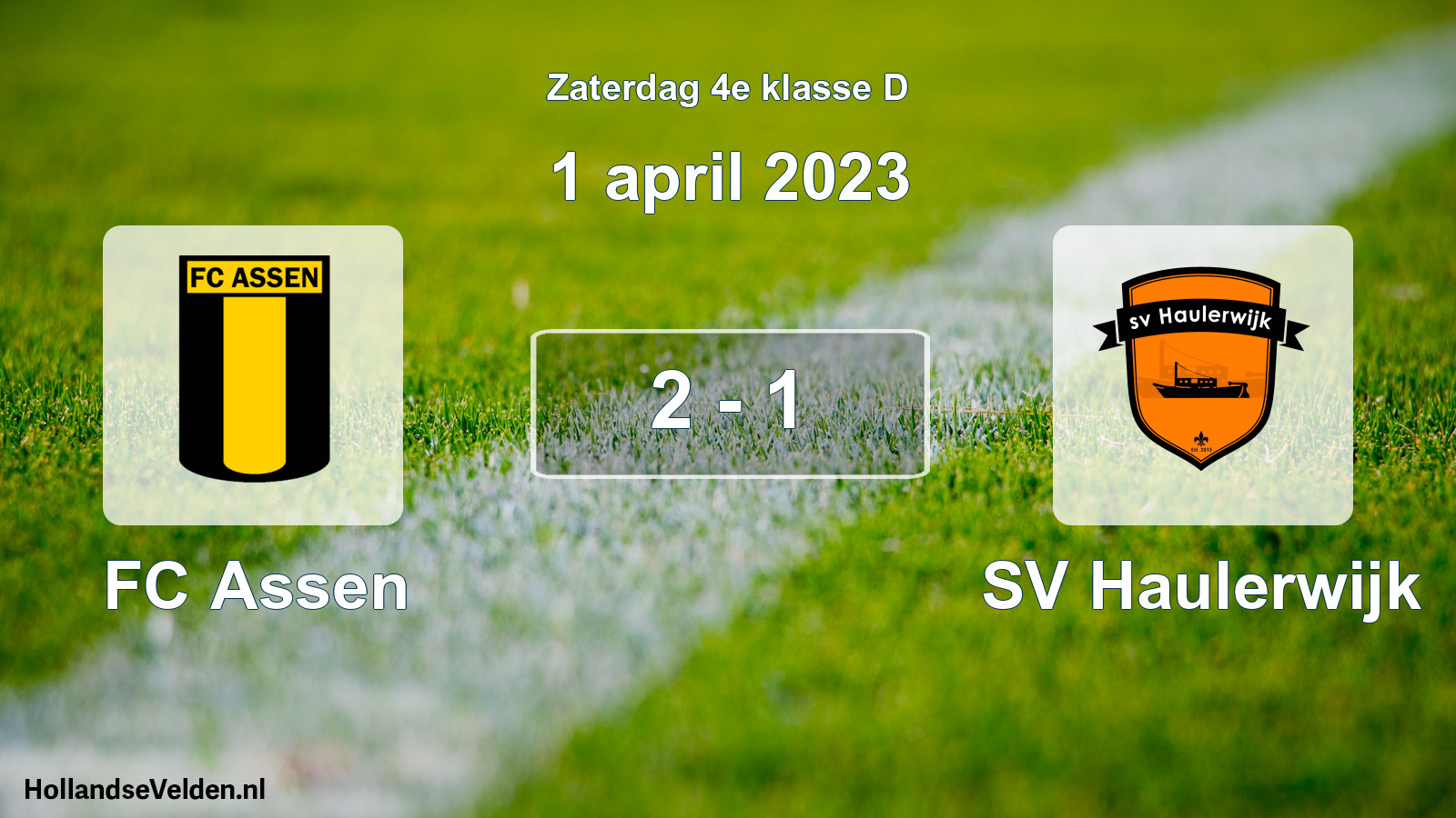 Total number of matches played: FC Assen - SV Haulerwijk 2 - 1 (1 April 2023)