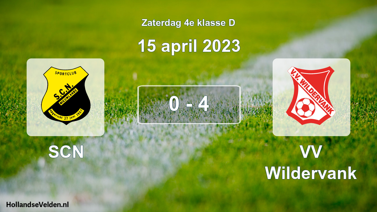 Total number of matches played: SCN - VV Wildervank 0 - 4 (15 April 2023)