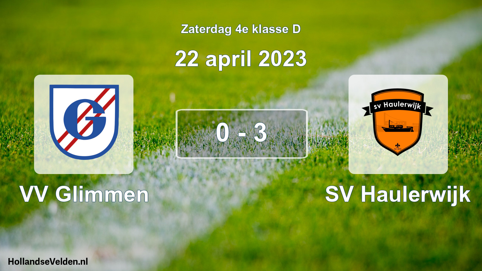 Total number of matches played: VV Glimmen - SV Haulerwijk 0 - 3 (22 April 2023)