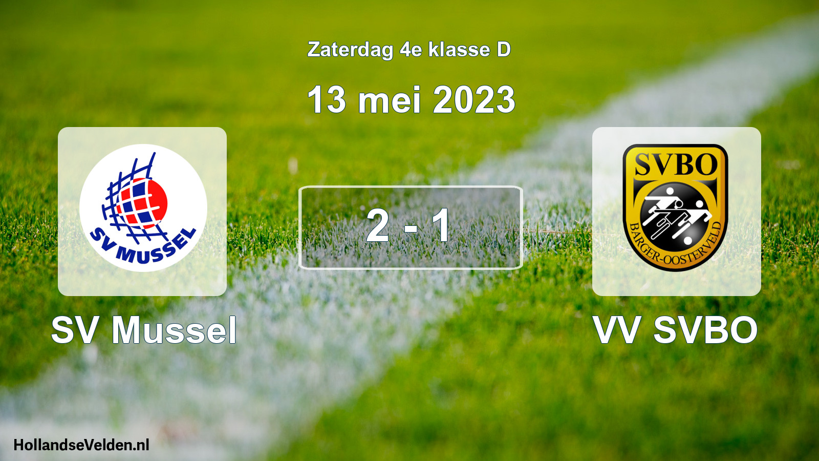 Total number of matches played: SV Mussel - VV SVBO 2 - 1 (13 May 2023)