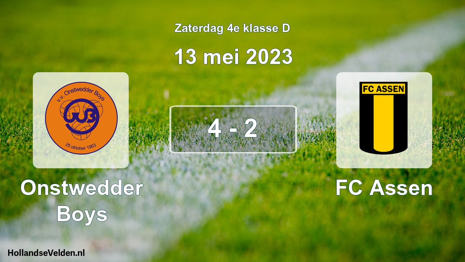 Total number of matches played: Onstwedder Boys - FC Assen 4 - 2 (13 May 2023)
