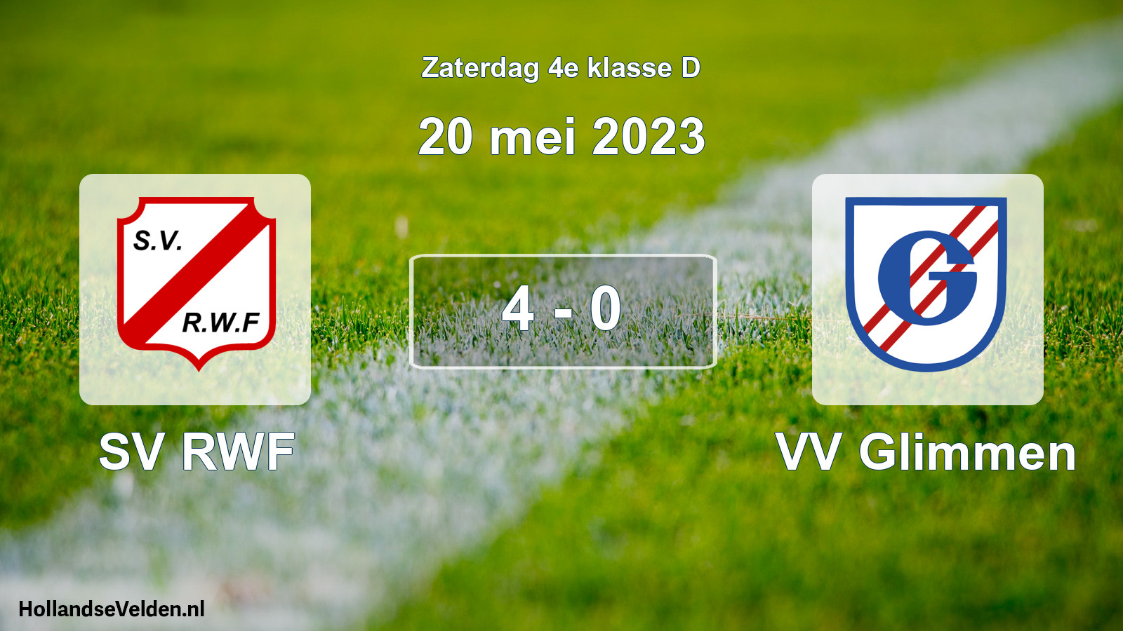 Total number of matches played: SV RWF - VV Glimmen 4 - 0 (20 May 2023)