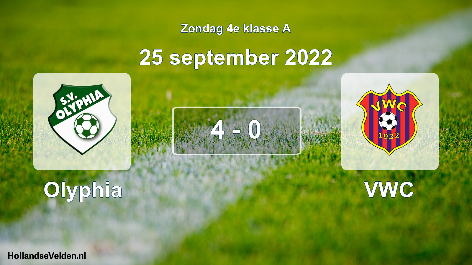 Total number of matches played: Olyphia - VWC 4 - 0 (25 September 2022)