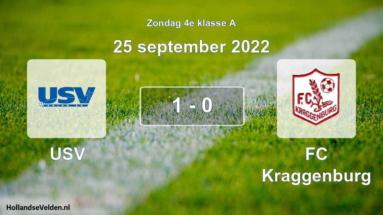 Total number of matches played: USV - FC Kraggenburg 1 - 0 (25 September 2022)