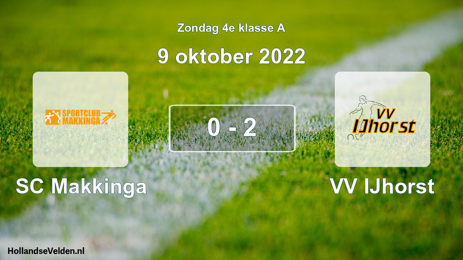 Total number of matches played: SC Makkinga - VV IJhorst 0 - 2 (9 October 2022)