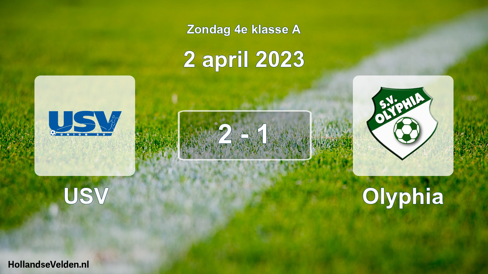 Total number of matches played: USV - Olyphia 2 - 1 (2 April 2023)