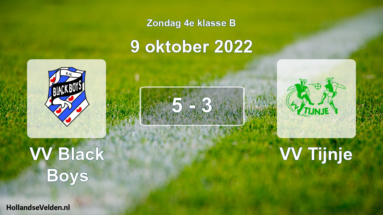 Total number of matches played: VV Black Boys - VV Tijnje 5 - 3 (9 October 2022)